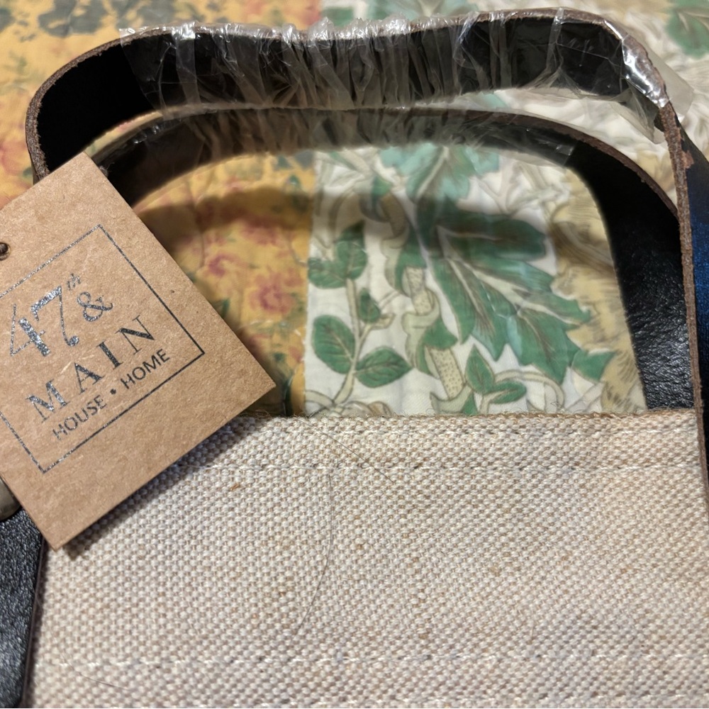 NWT 47&Main Beachin It lined Burlap beach bag   Extra Large! - Picture 3 of 5
